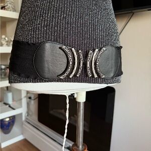 Black and Silver Stretch Belt